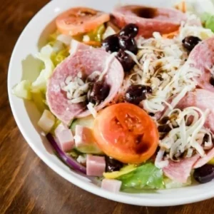 Antipasto salad with salami and ham at Jonny's Pizza in Aubrey and Frisco, TX